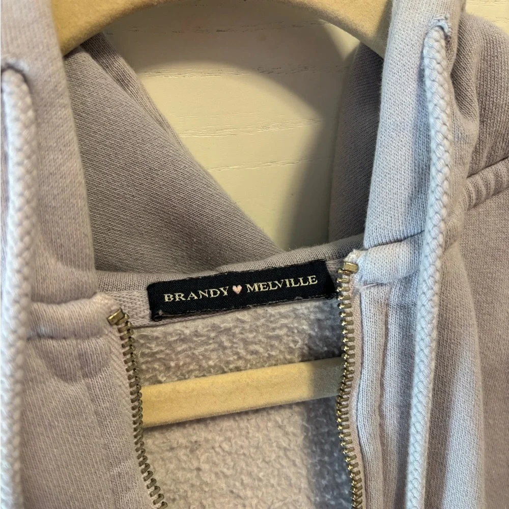 Brandy Melville Light Periwinkle Christy Hoodie - Picture 3 of 7